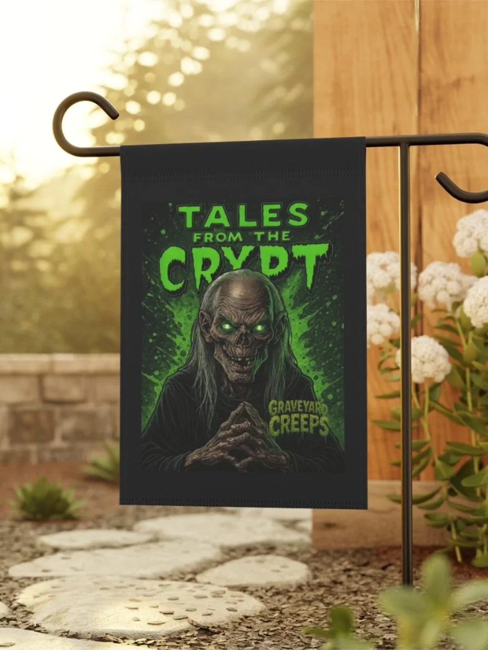 Tales from the Crypt Graveyard Creeps Garden Flag